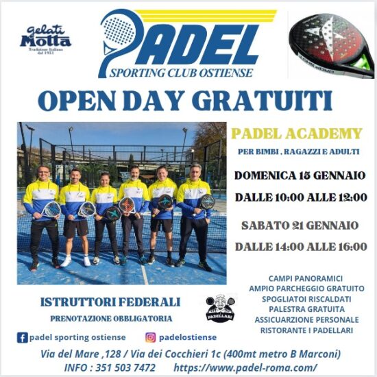 corsi di padel roma ostiense